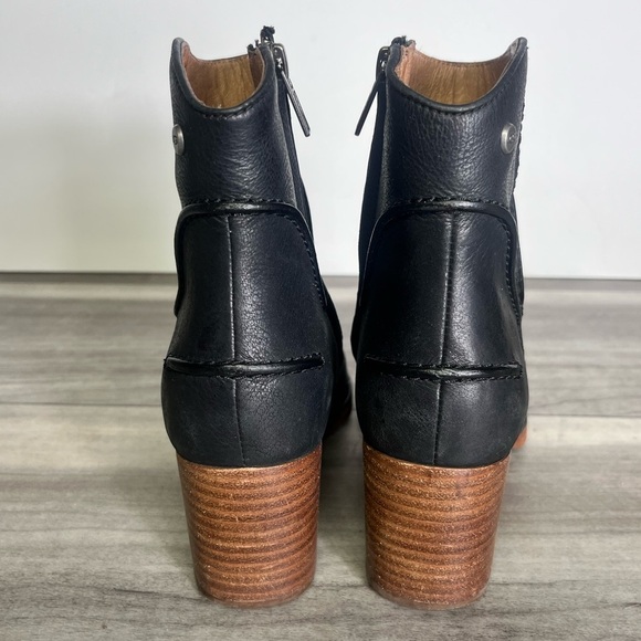 Ugg Uggs Annie Boots Womens 5 Leather Black Chelsea Boot Cute Heeled - Picture 6 of 9